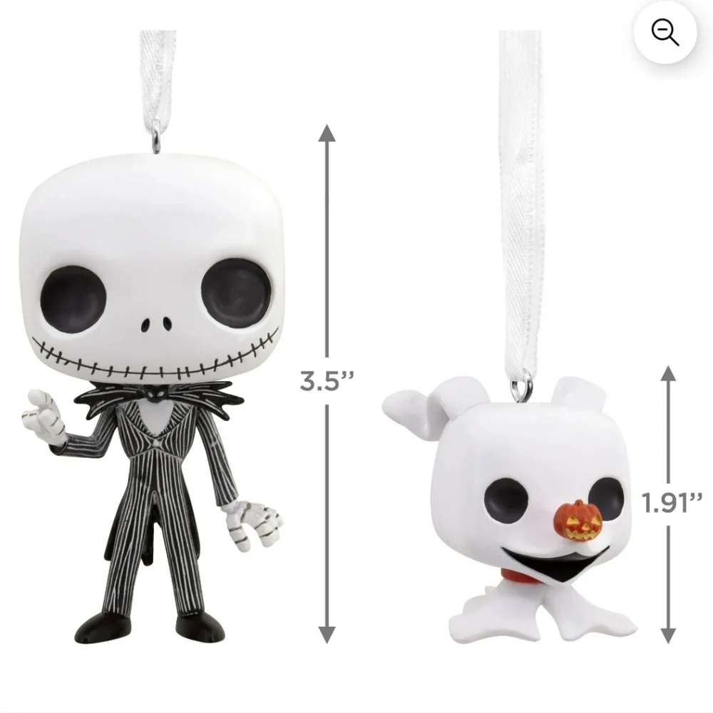 Funko Pop! Jack Skellington, Zero and Sally Ornaments